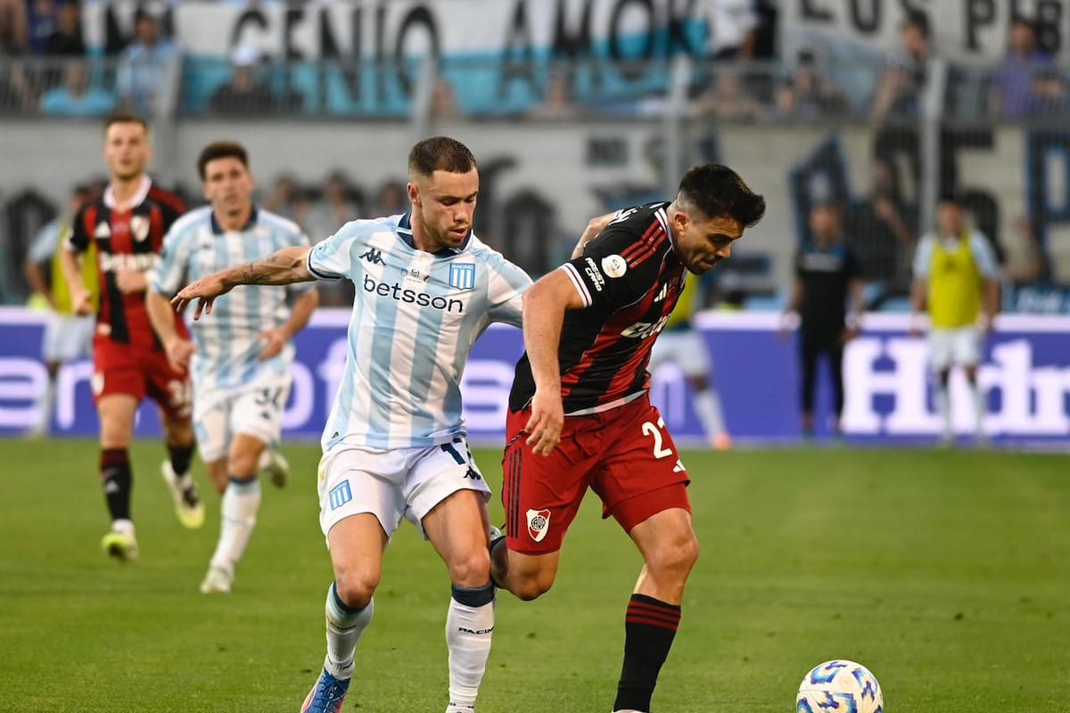 En el último partido entre River y Racing, por los cuartos de final de la Copa Argentina 2025, el Millonario ganó 1 a 0
