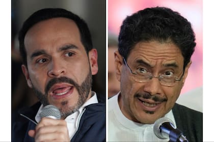 En esta combinación de fotos aparecen los candidatos presidenciales Abelardo de la Espriella, a la izquierda, el 6 de mayo de 2026, e Iván Cepeda el 31 de mayo de 2026, en Bogotá, Colombia. (AP Foto)
