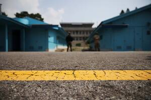 En esta imagen de archivo, vista de la localidad de Panmunjom, dentro de la zona desmilitarizada (DMZ) que separa las dos Coreas