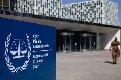 En esta imagen de archivo, vista del exterior de la Corte Penal Internacional, en La Haya, Holanda, el 31 de marzo de 2021. (AP Foto/Peter Dejong, archivo)