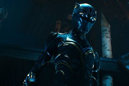 En esta imagen proporcionada por Marvel Studios, una escena de "Black Panther: Wakanda Forever". (Marvel Studios vía AP)