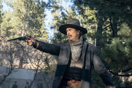 En esta imagen proporcionada por Warner Bros. Pictures, Kevin Costner en una escena de "Horizon: An American Saga-Chapter I". (Warner Bros. Pictures vía AP)