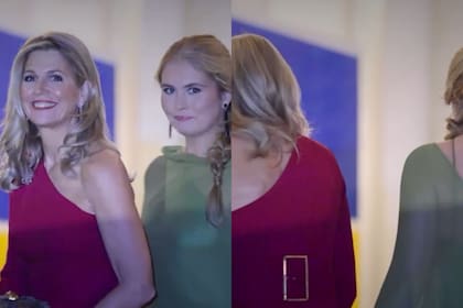En esta ocasión, la reina decidió dar vuelta el cinturón del vestido y usar la hebilla en la espalda y no al frente (Foto: Captura de video / Instagram @patrickvkatwijk)