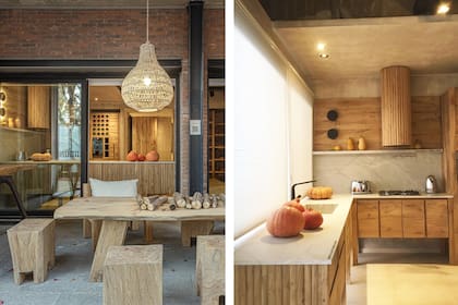 En este espacio todo se hizo a medida, incluida la mesa de la galería, que con sus 60cm de alto no obstaculiza la vista al exterior y es sumamente cómoda (damos fe).