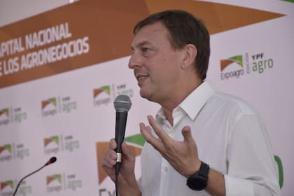 En Expoagro, Fernando López Iervasi, gerente general de Microsoft Argentina. durante la charla “Innovar en el campo argentino: el futuro y las oportunidades de una agricultura basada en datos”