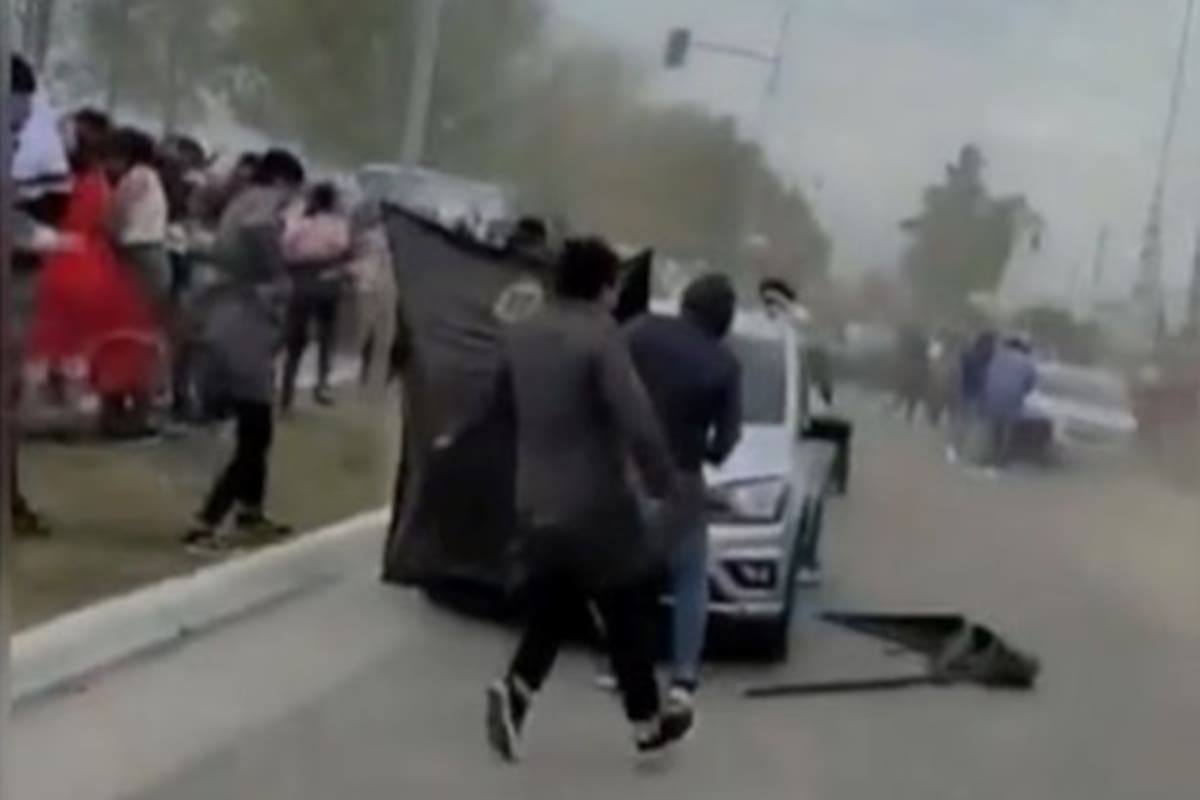 En Famaillá, un helicóptero generó un caos durante un festejo del 25 de mayo.