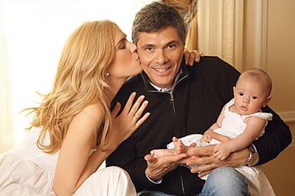 En familia. Viviana, Ale y Martina.