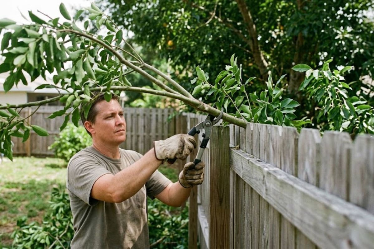 En Florida, los propietarios tienen el derecho legal de podar ramas y raíces invasoras hasta el límite de su terreno, siempre que no pongan en riesgo la vida del árbol