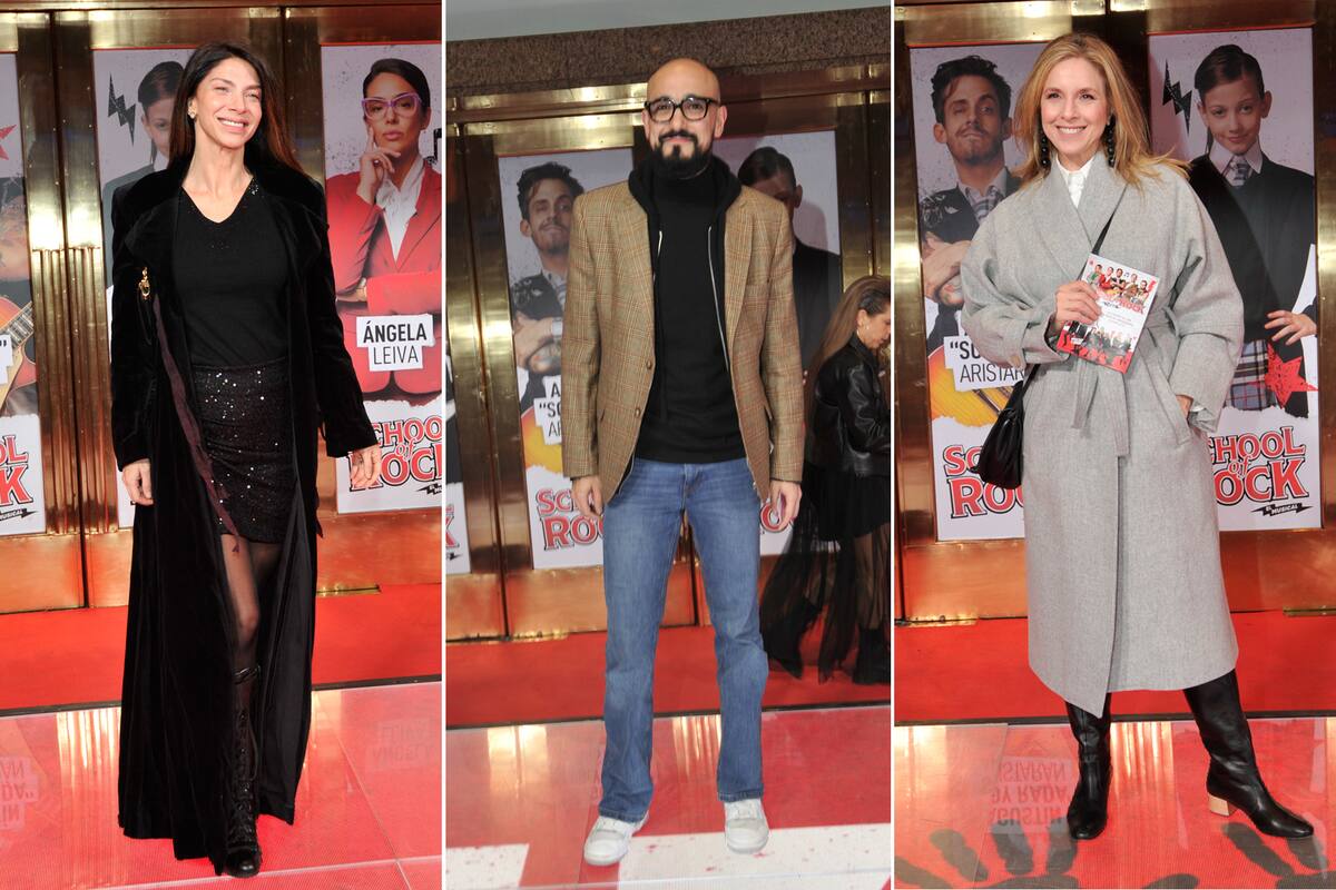 En fotos: Carla Peterson, Abel Pintos y Romina Gaetani se adelantaron a las vacaciones de invierno y disfrutaron de estreno de School of Rock