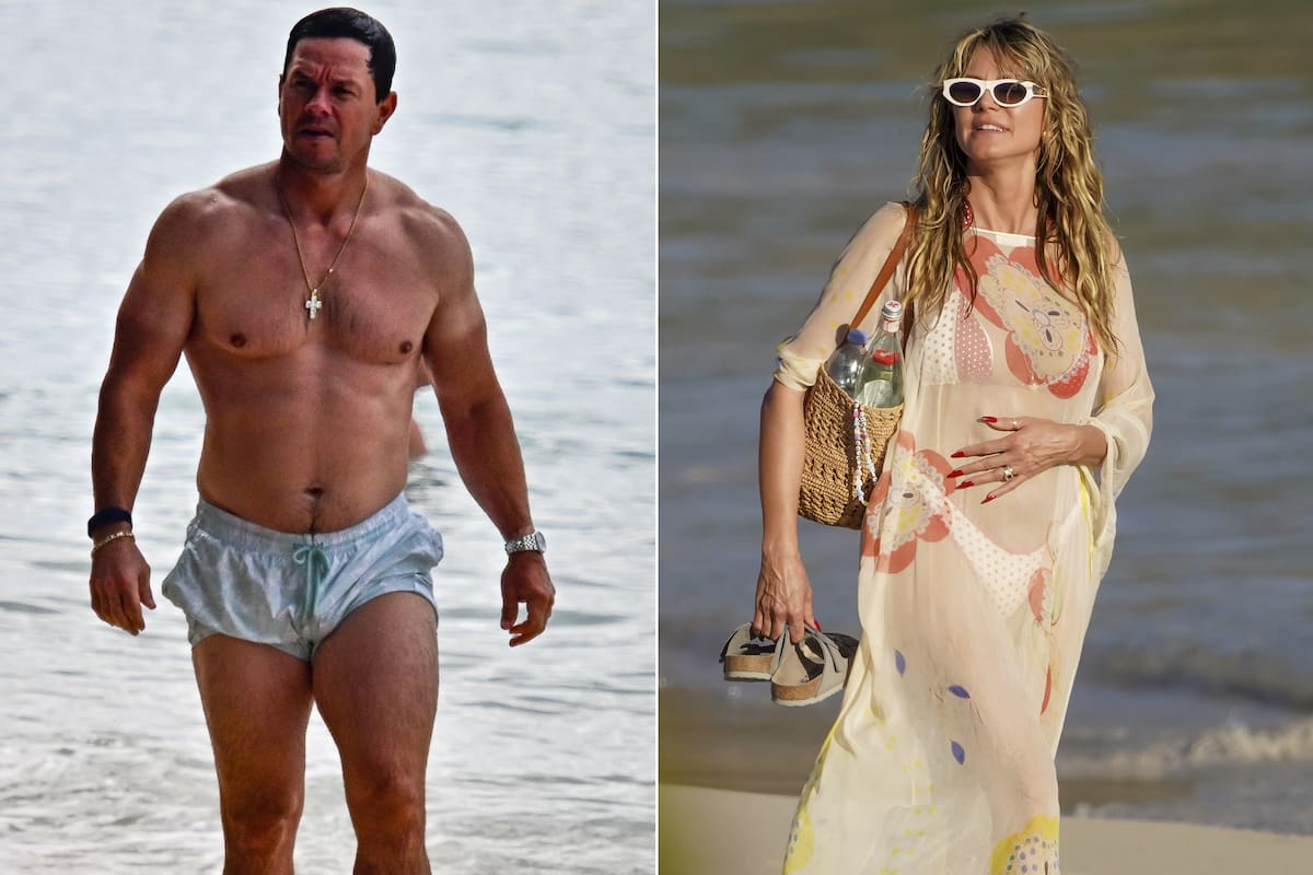 En fotos: del paseo playero de Mark Wahlberg al topless de Heidi Klum en Saint Barth