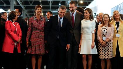 Un momento de distensión durante la visita por la feria Arco