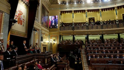 Macri, al finalizar el discurso ante el Congreso español