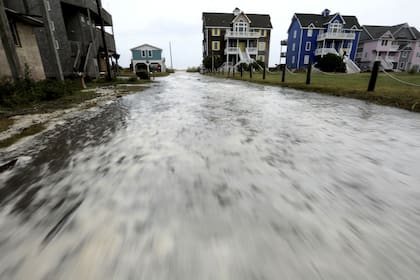 En Frisco, Carolina del Norte, el agua del mar ya se desbordó