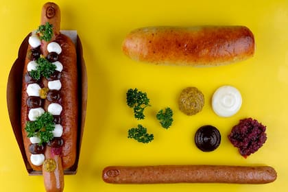 En Hot Pork las salchichas se hacen con cerdos del criadero de sus dueños