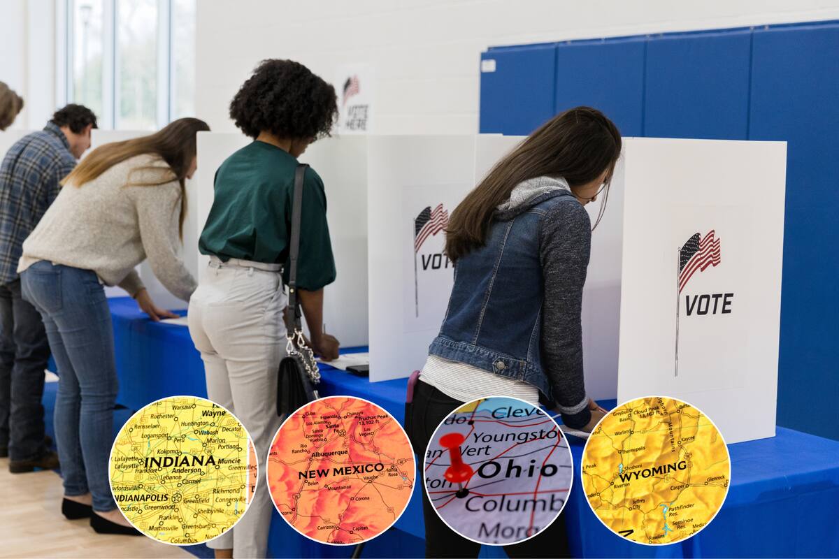 En Indiana, Nuevo México, Ohio y Wyoming ya comenzaron las votaciones anticipadas