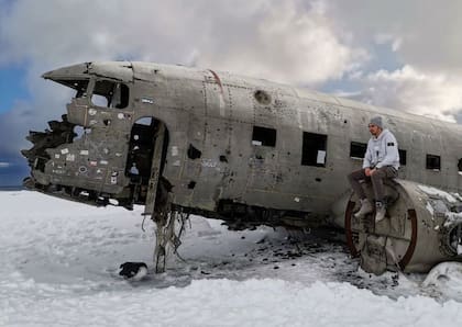En Islandia, otro de los destinos a donde lo llevó su pasión por viajar