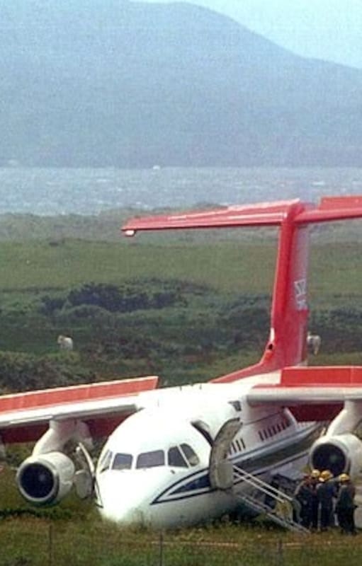 En junio de 1994, Carlos III intentó aterrizar este BAe 146 de la Fuerza Aérea Real