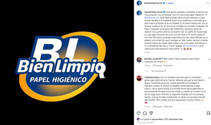 En junio del año pasado, Brian sorprendió y lanzó su propia marca de papel higiénico