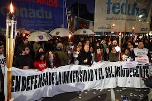 En junio pasado, hubo una marcha por las universidades en la Plaza Houssay