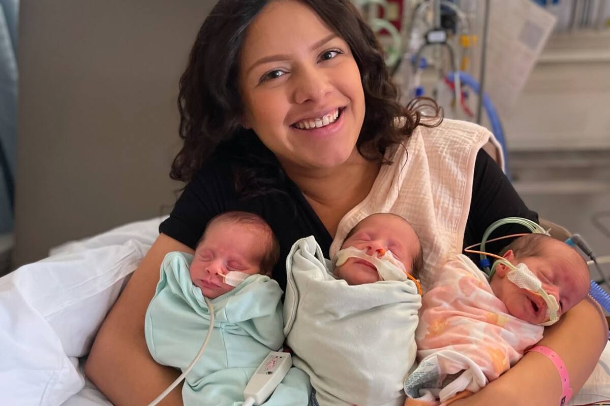 En junio trigemelas nacieron en California, el curioso caso que se da en uno de 100.000 embarazos.