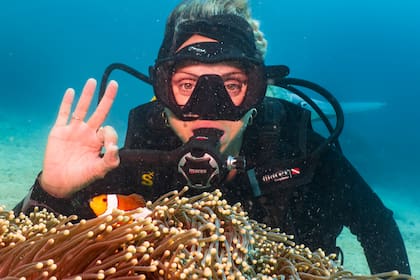 En Koh Phi Phi, Lucila descubrió una pasión que ni sabía que tenía, el buceo, lo que la llevó a transformarse en instructora y a descubrir un mundo bajo agua que hasta el día de hoy la maravilla. (foto: @11argazkia)