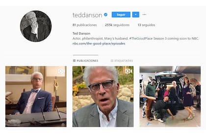 En la bio de Ted Danson en Instagram el actor se describe como "el marido de Mary"