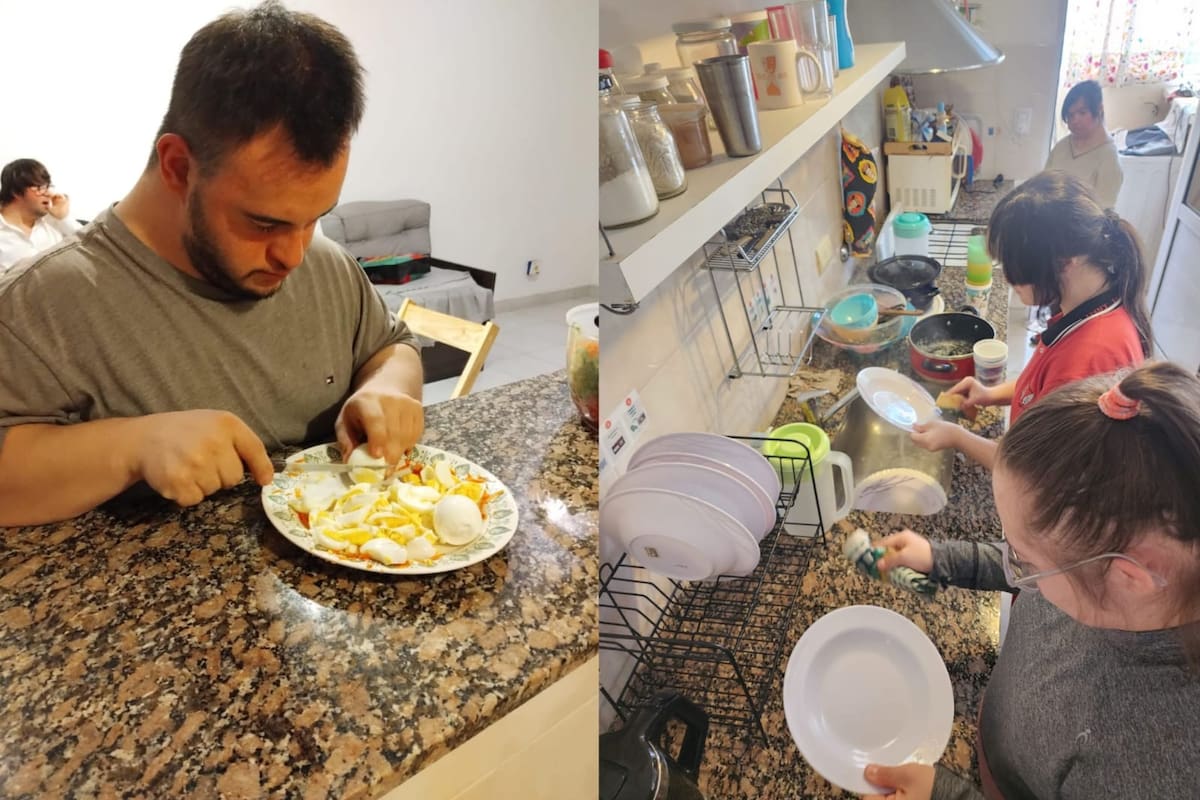 En la casa aprenden cocinar, limpiar y mantener el orden, entre otras habilidades orientadas a la autodeterminación