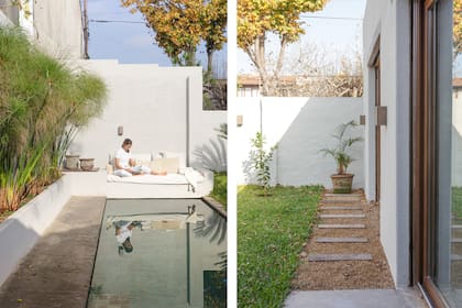 En la casa de la arquitecta Clara Cambrea y su pareja, el diseñador industrial Rafa Puente, un espacio angosto se aprovechó al máximo como jardín con las especies adecuadas