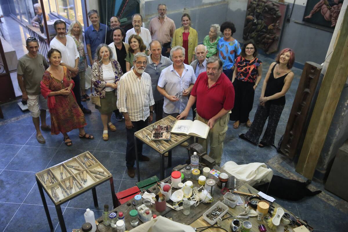 En la casa taller de Naum Knop, estuvieron el hijo de Pablo Curatella Manes y Germaine Derbecq