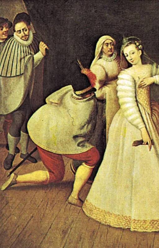 En la Commedia dell'arte, conformada por actores venecianos, había uno de ellos, devoto de San Pantaleón, que utilizaba una prenda roja en sus piernas y al que llamaban 'Pantaloni'