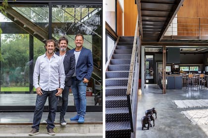 Los arquitectos Eugenio Casano, Sebastián Lebuis y Julián Carluccio, del estudio CLC.