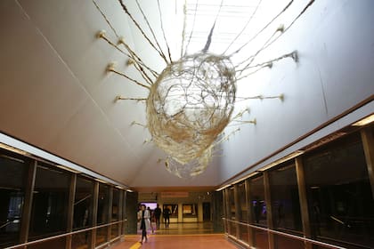 En la estación fue colocada la obra Matriz, del artista Marcelo Toledo
