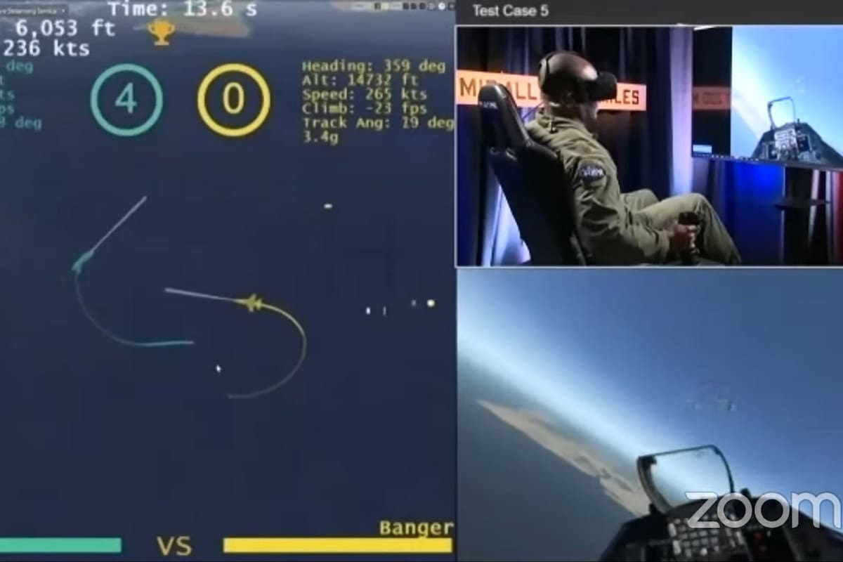 En la etapa final el sistema de inteligencia artificial derrotó en cinco rondas al piloto humano en un entorno virtual que simulaba el enfrentamiento de dos aviones de combate F-16