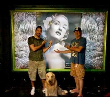 En la fiesta temática dedicada a “Los martes, orquídeas” se colocó en la entrada del boliche una foto enorme de Mirtha Legrand
