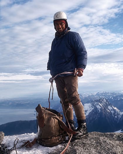 En la histórica cumbre del cerro Fitz Roy, enero de 1965