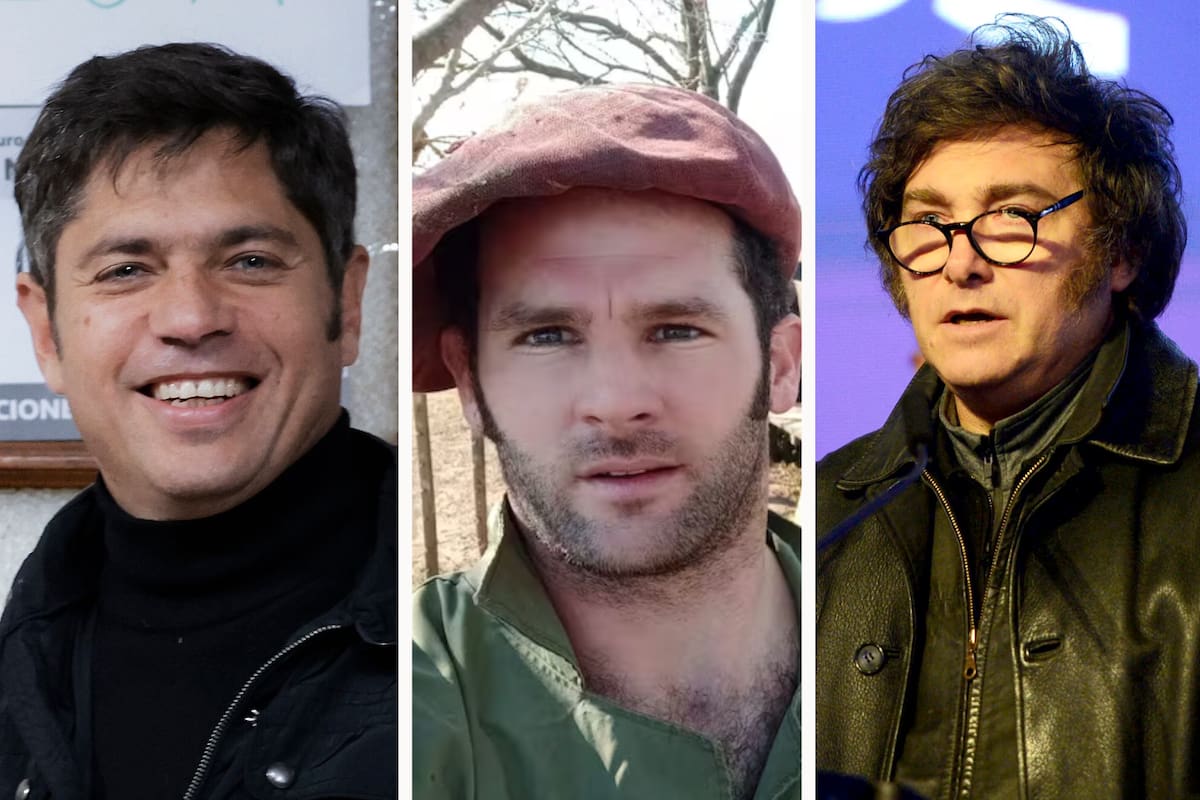 En la imagen, Axel Kicillof, Ignacio Kovarsky y Javier Milei