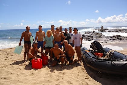 En la isla Trinidad de Brasil, donde tuvo que hacer una parada de emergencia por un problema de stay de la proa. "Fueron muy solidarios y me ayudaron a arreglarlo", dice Marisa