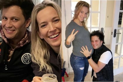 En la izquierda, Darío Lopilato junto a Luisana en la actualidad; En la derecha, una foto de cuando la actriz estaba embarazada de su hija Alma