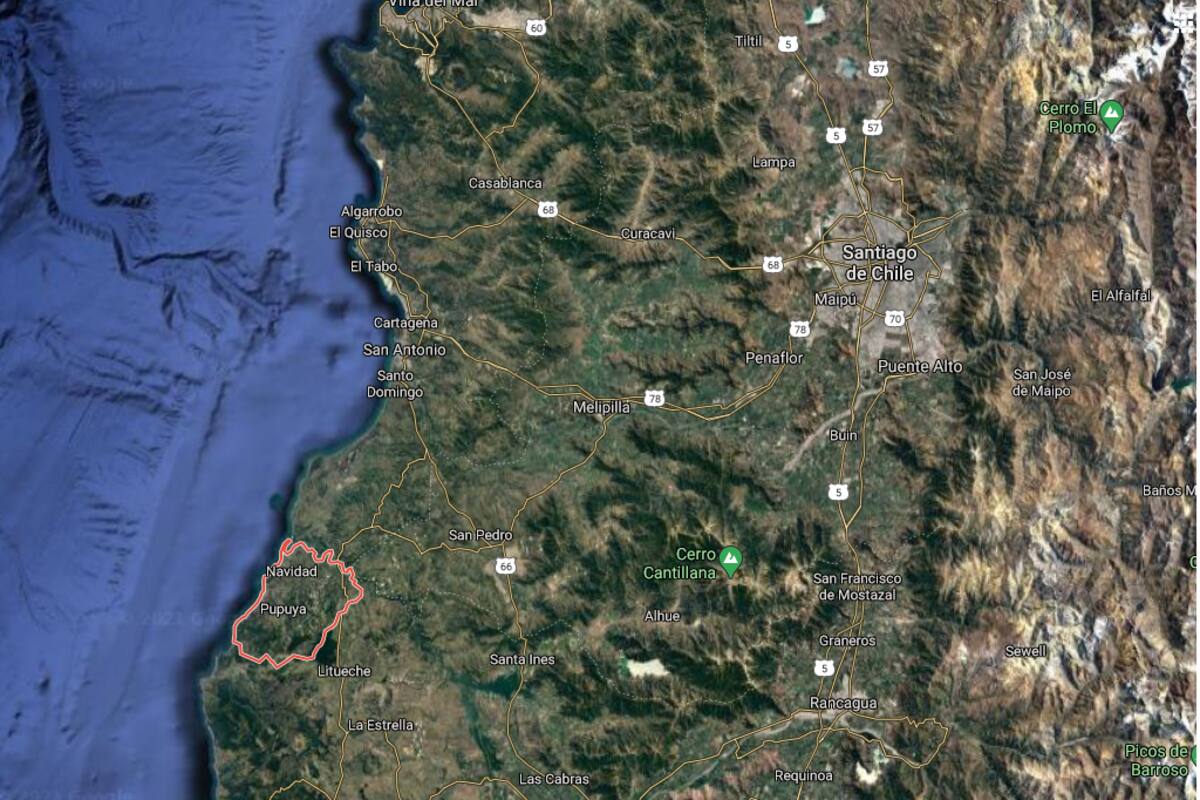 En la localidad de Navidad, al suroeste de Chile, se unen dos placas tectónicas que la convierten en una zona de alta actividad sísmica