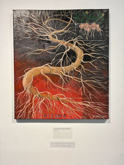 En la muestra de Aranovich en el Rojas se exhibe una pintura de Eduardo Gualdoni, su pareja, que falleció a finales de junio
