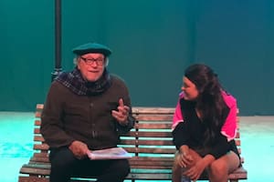 En la obra de teatro "Te espero", Biolcati representa a un adulto mayor meláncolico que una tarde se encuentra en el banco de una plaza con una chica que resultó ser nieta de un viejo amor
