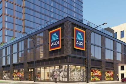 En la planta baja, la mayor parte de la planta ampliada será utilizada por Aldi.Eckenhoff Saunders Arquitectos