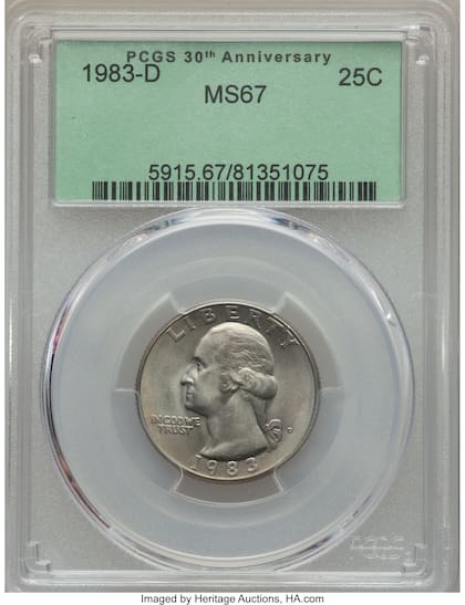 En la plataforma Heritage Auction una moneda se subastó por 1410 dólares