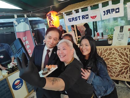 En la presentación de la semana de la gastronomía japonesa, de Club Gastro Japo, junto a Nuria Rimoldi, Alejandra Kano, de Ichisou, y a Silvina Oshiro de Social Sushi