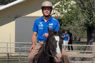 El divertido entrenamiento estilo cowboy de Colapinto en la previa del GP de los Estados Unidos