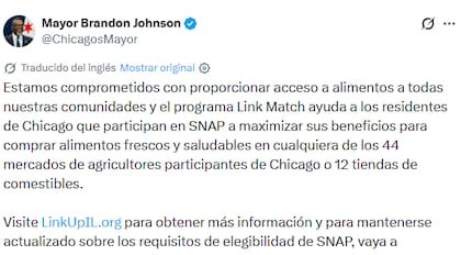 En la publicación, el alcalde de Chicago destacó los beneficios del programa Link Match