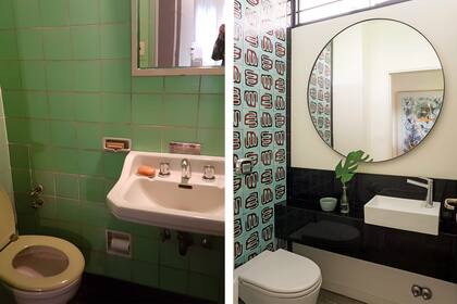 En la reforma del toilette se recuperaron estos originales azulejos, que estaban en el antepecho de la ventana del consultorio del Doctor Podestá.
