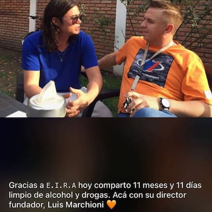 En la segunda parte de su mensaje, Felipe Pettinato agradeció a la Fundación Eira y reveló que lleva 11 meses y 11 días "limpio de alcohol y de drogas"