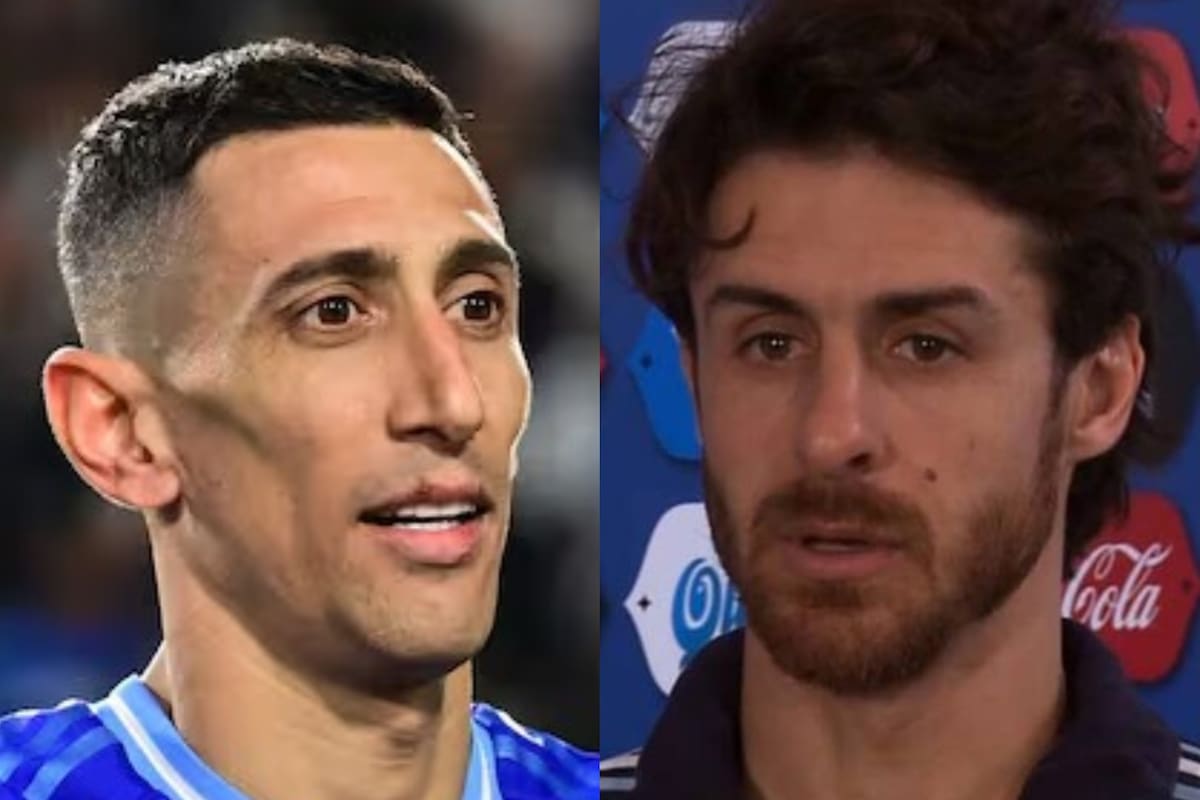 En la serie de Ángel Di María, Pablo Aimar reveló la historia detrás del tatuaje que se hizo en honor al "Fideo" (Foto: FREDERIC J. BROWN - AFP / Captura de video)