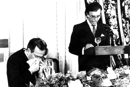 En la Sociedad Rural, tanto el presidente Menem como su par George Bush dirigieron algunas palabras a los presentes